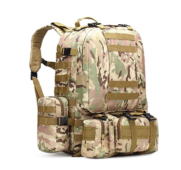 Рюкзак тактичний армійський 56 літрів із сумочками мультикам