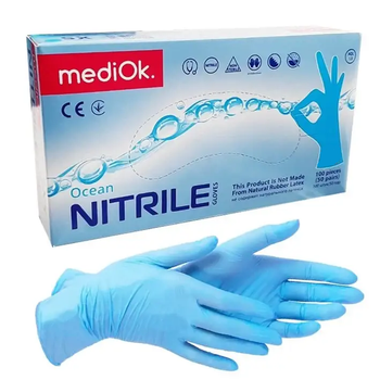 Перчатки нитриловые, 3.5 гр MediOk Nitrile Ocean, M