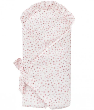 Плед-конверт на виписку LullaLove Pink Flowers 70х70 см