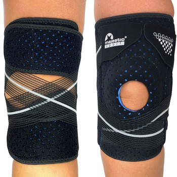 Фіксатор для коліна Majestic Sport Універсальний (fit0009160) Чорний