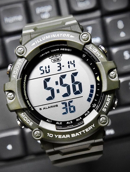 Мужские наручные часы CASIO AE-1500WHX-3A Болотный