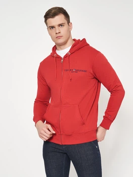 Толстовка на молнии мужская Tommy Hilfiger 10948.3 XL (50) Красная с принтом