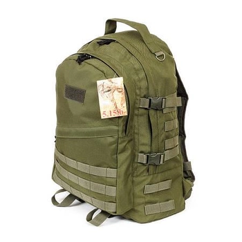 Тактичний похідний міцний рюкзак 5.15.b з органайзером 40 літрів олива