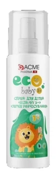 Спрей Легкість розчісування EcoBaby 3+ з екстрактом алое і олією льону 150 мл (12209)