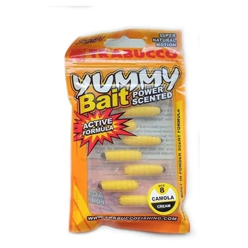 Силіконова кремова приманка, Trabucco YUMMY BAIT CAMOLA 8шт CREAM