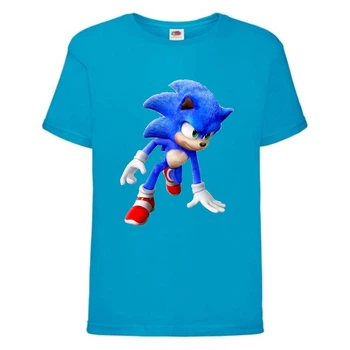 Футболка детская Соник поворот (SONIC) синяя (snc blu-02) 104 см
