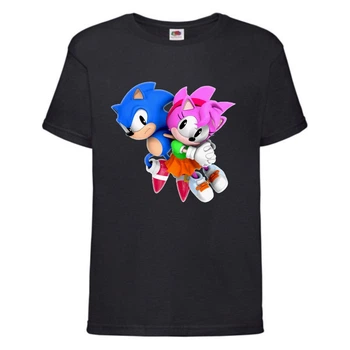 Футболка дитяча Соник і Емі (SONIC) чорна (snc blc-04) 116 см
