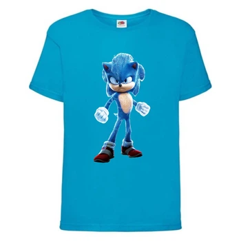 Футболка детская Соник искрит (SONIC) синяя (snc blu-05) 140 см