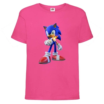 Футболка детская Соник и пламя (SONIC) розовая (snc pnc-3) 164 см