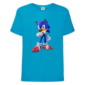 Футболка дитяча Соник і полум'я (SONIC) синя (snc blu-3) 128 см
