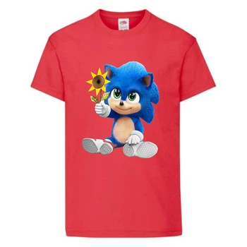 Футболка дитяча Соник з квіткою (SONIC) червона (snc rd-02) 128 см