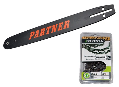 Шина VJ Parts 40см + цепь Foresta 56 звеньев шаг 3/8 паз 1,3 (цепш054 + цепш126), арт. цепш429