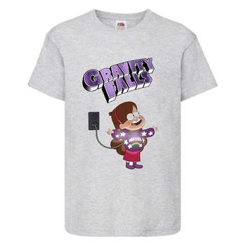 Футболка детская Гравити Фолз Гирлянда (Gravity Falls) серая (GF gr-4) 164 см