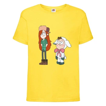 Футболка детская Гравити Фолз Венди и Диппер 2 (Gravity Falls Vendy and Dipper 2) желтая (GF yl-3) 104 см
