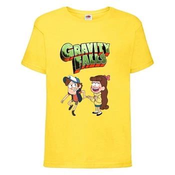 Футболка дитяча Гравити Фолз Мэйб і Діппер 12 (Gravity Falls Mayb and Dipper 12) жовта (GF yl-06) 104 см