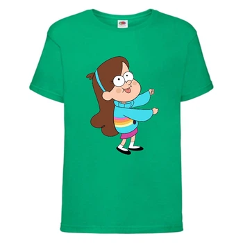 Футболка детская Гравити Фолз Мэйбл 2 (Gravity Falls Maybl 2) зеленая (GF grn-09) 104 см