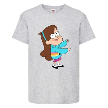 Футболка детская Гравити Фолз Мэйбл 2 (Gravity Falls Maybl 2) серая (GF gr-004) 152 см