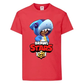 Футболка дитяча Бравл Старс Акула (Brawl Stars Shark) червона (BS read-8) 152 см