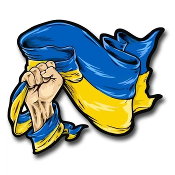 Наклейка автомобильная "Флаг Украины" 18х15 см DU-GARA (tab-0058)
