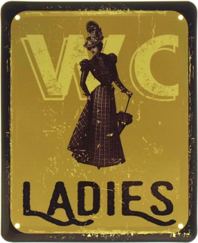 Металлическая табличка "WS Ladies" (ms-103613)