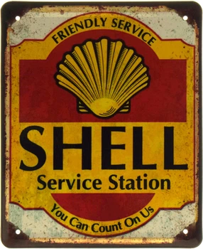 Металлическая табличка "Shell Service Station" (ms-103585)