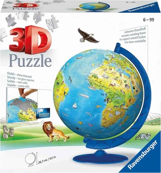 Ravensburger - 3D-головоломка с глобусом, рекомендуемый возраст 6+