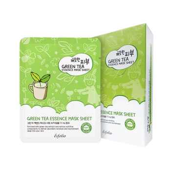 Маска тканевая для лица Esfolio Pure Skin Green Tea Essence Mask Sheet с зеленым чаем