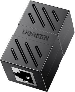 Соединитель витой пары RJ45 UGREEN NW114 Cat7 Cat6 Cat5e разъем-удлинитель Ethernet Black (20390)