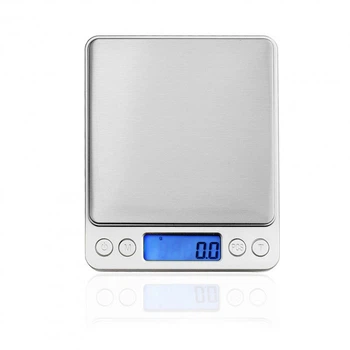 Ювелирные весы Domotec MS-1729 BIG 2000г/0.1г весы граммовые электронные, с 2-мя чашами ювелирные Серый