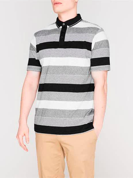 Поло Pierre Cardin Dye Jersey 54245874 S Черно-серое с белым
