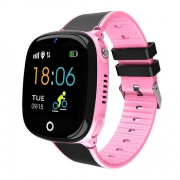 Детские умные смарт часы телефон c GPS Baby Smart Watch Supero Original Hw11 Aqua Pluse Черно-Розовые