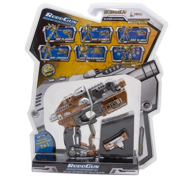 Игровой набор RoboGun 2-в-1: пистолет-трансформер FLASHER + 6 мягких пуль (K01)