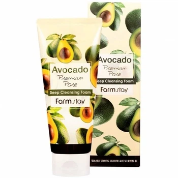 Пенка для умывания с авокадо Farmstay Avocado Premium Pore Deep Cleansing Foam 180 мл