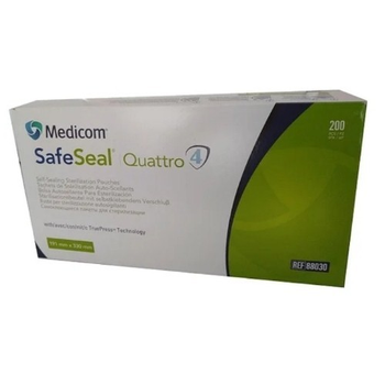 Пакет для автоклава Medicom Safe Seal Quattro 191мм*330мм 200 шт