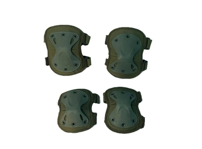 Тактический комплект наколенники и налокотники на резинках, HMD Хаки 137-26724