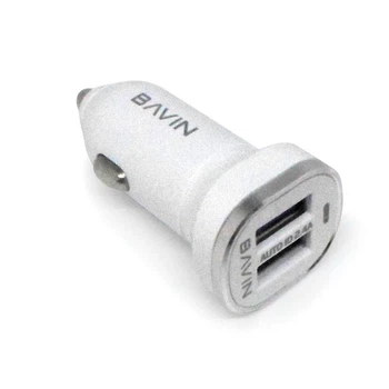Адаптер в прикуриватель из металла и пластика ABS PC533B с кабелем USB-micro USB