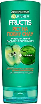 Укрепляющий бальзам-ополаскиватель "Рост во всю силу" для ослабленных волос с керамидом и экстрактом яблока - Garnier Fructis 200ml (192829-30001)