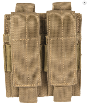 Підсумок тактичний для магазинів пістолета Койот Mil-Tec MAG.TASCHE F.PISTOLE DOUBLE COYOTE (13495505)