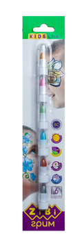 Карандаши для грима лица и тела, 6 цветов металлик, KIDS Line