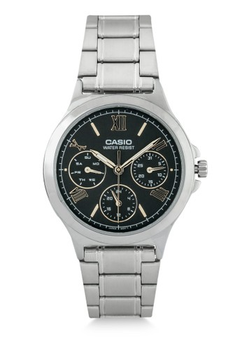 Женские часы Casio LTP-V300D-1A2UDF Черные с серебристым