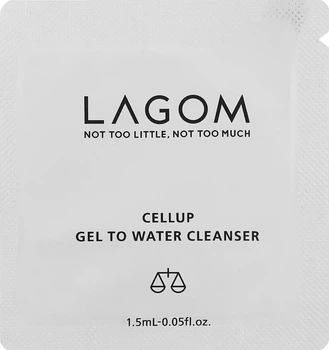 Гель для утреннего умывания - Lagom Cellup Gel To Water Cleanser (пробник) 1.5ml (924557-18810)