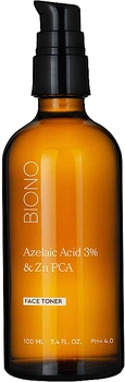 Тонер для лица с азелаиновой кислотой 3% - Biono Azelaic Acid 3% & Zn PCA Face Toner 100ml (1044033-46250)