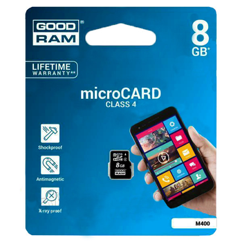 Карта памяти MicroSd 8Gb Good Ram без адаптера class 4 D100