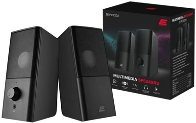 Акустическая система 2E PCS202, 2.0, USB Black (2E-PCS202BK)
