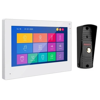 Комплект Wi-Fi Видеодомофон&nbsp;MT-TUYA 95703H Сенсорный 7" (18cм) Вызывная панель 94201 600TVL (white)