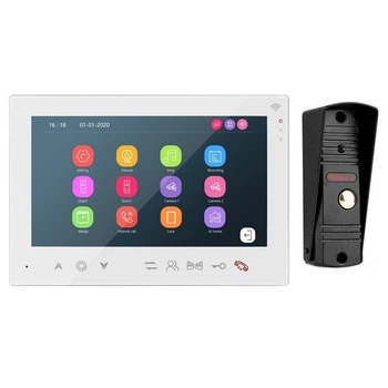 Комплект Wi-Fi Видеодомофон&nbsp;MT-TUYA 95708H Диагональ 7" (18cм) Вызывная панель 94201 600TVL (white)