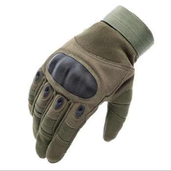 Військові рукавички із захистом кісточок ReFire Gear для сенсорних екранів М хакі