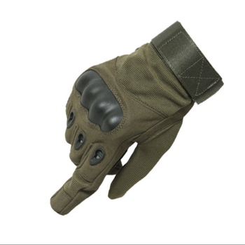 Військові рукавички із захистом кісточок ReFire Gear для сенсорних екранів М хакі