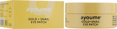 Патчі під очі з золотом і равликовим муцином - Ayoume Collagen + Hyaluronic Eye Patch 60x1.4g (670341-15160)