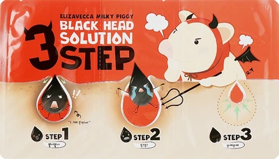 Набір 3 кроки для видалення чорних крапок - Elizavecca Face Care Milky Piggy Black Head Solution 3 Step 3x6g (298069-2764)